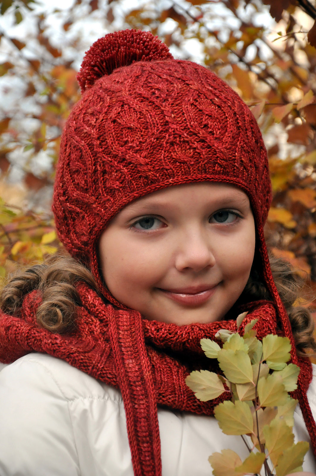 Fanciful Flower with Earflaps Knitting Pattern