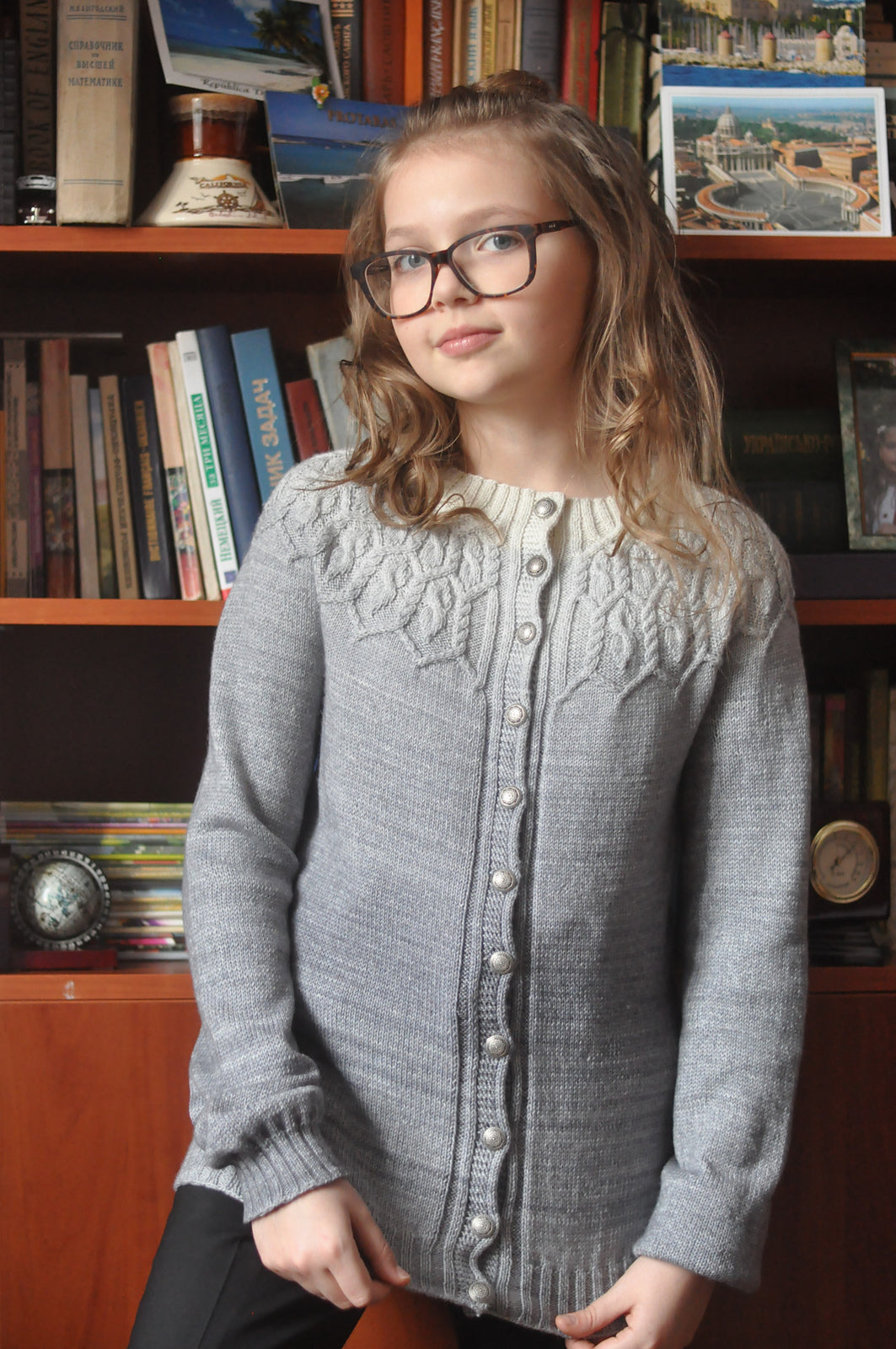 Опис вʼязання Autumn Whirlpool Cardigan