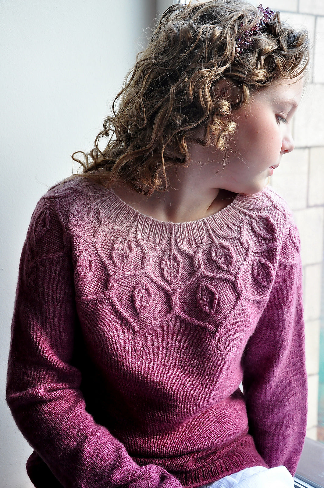 Опис вʼязання Dancing Leaves Sweater