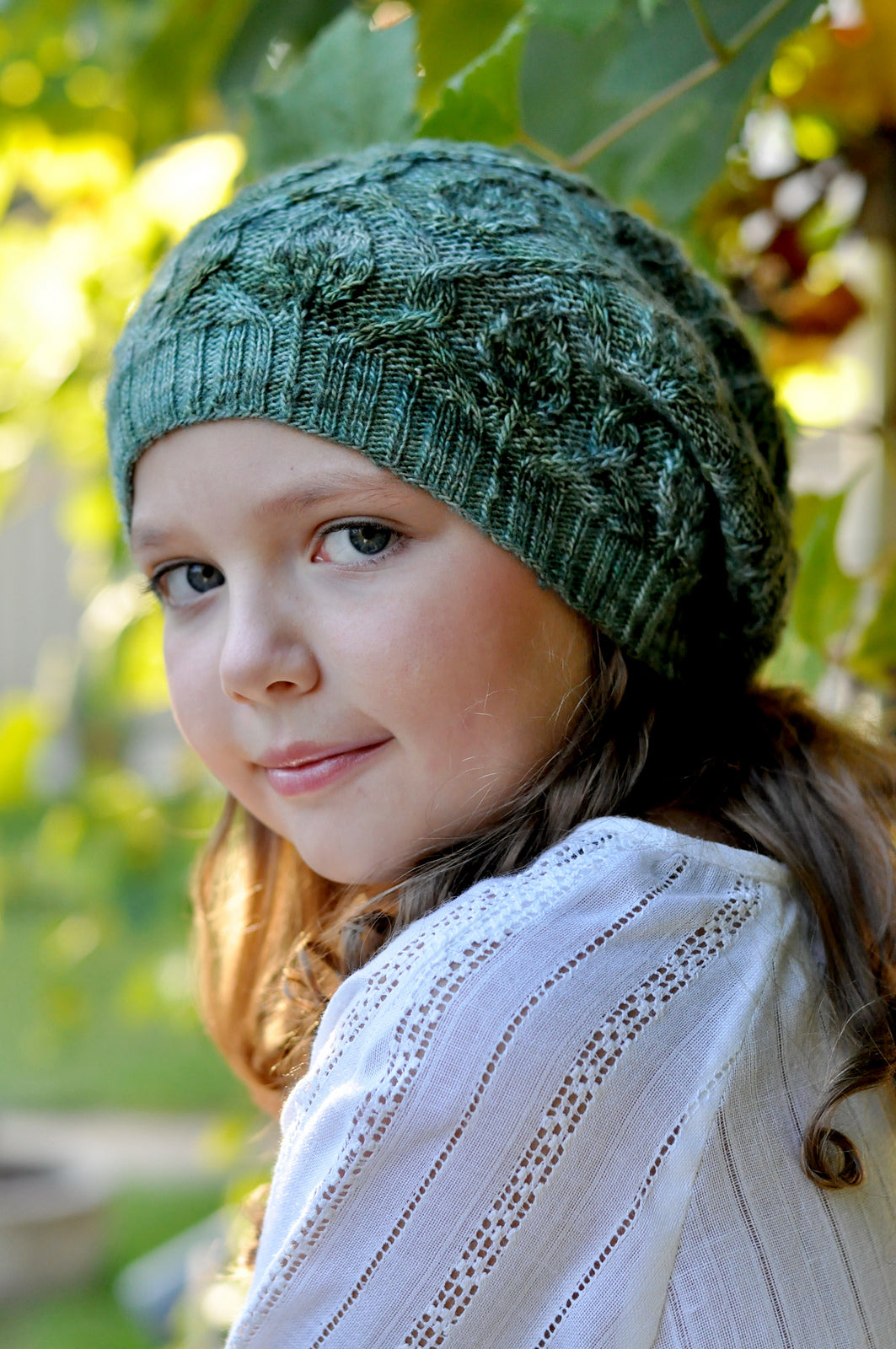 Dancing Leaves Hat Knitting Pattern