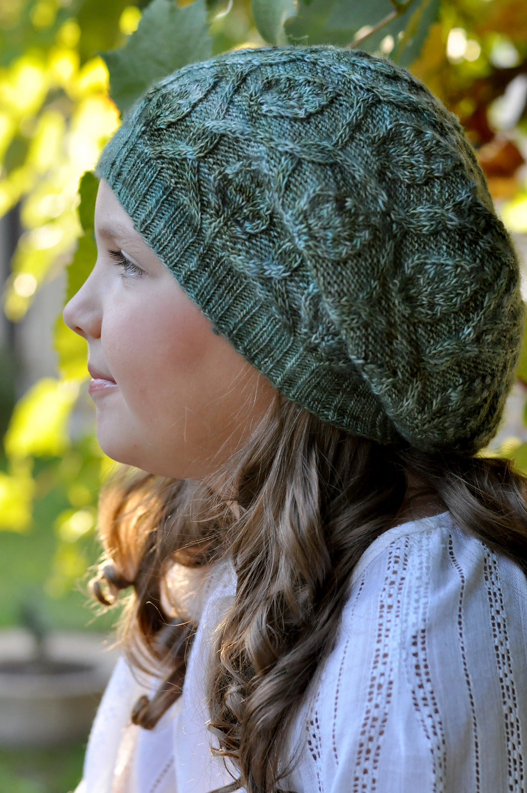 Dancing Leaves Hat Knitting Pattern